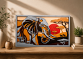 8-Layer Premium 3D Elephant Safari Wall Art