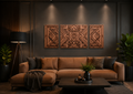 9-Layer Premium 3D Geometric 3-Piece Wall Art