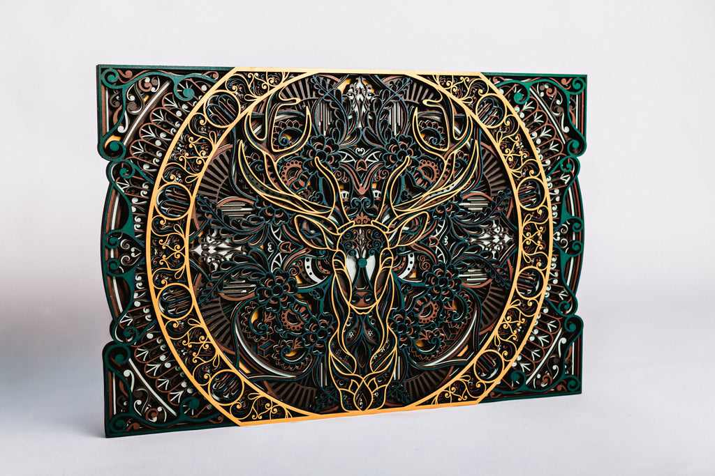 9-Layer Premium 3D Deer Wall Art