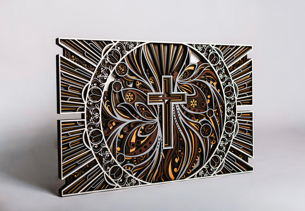 9-Layer Premium 3D Cross Wall Art