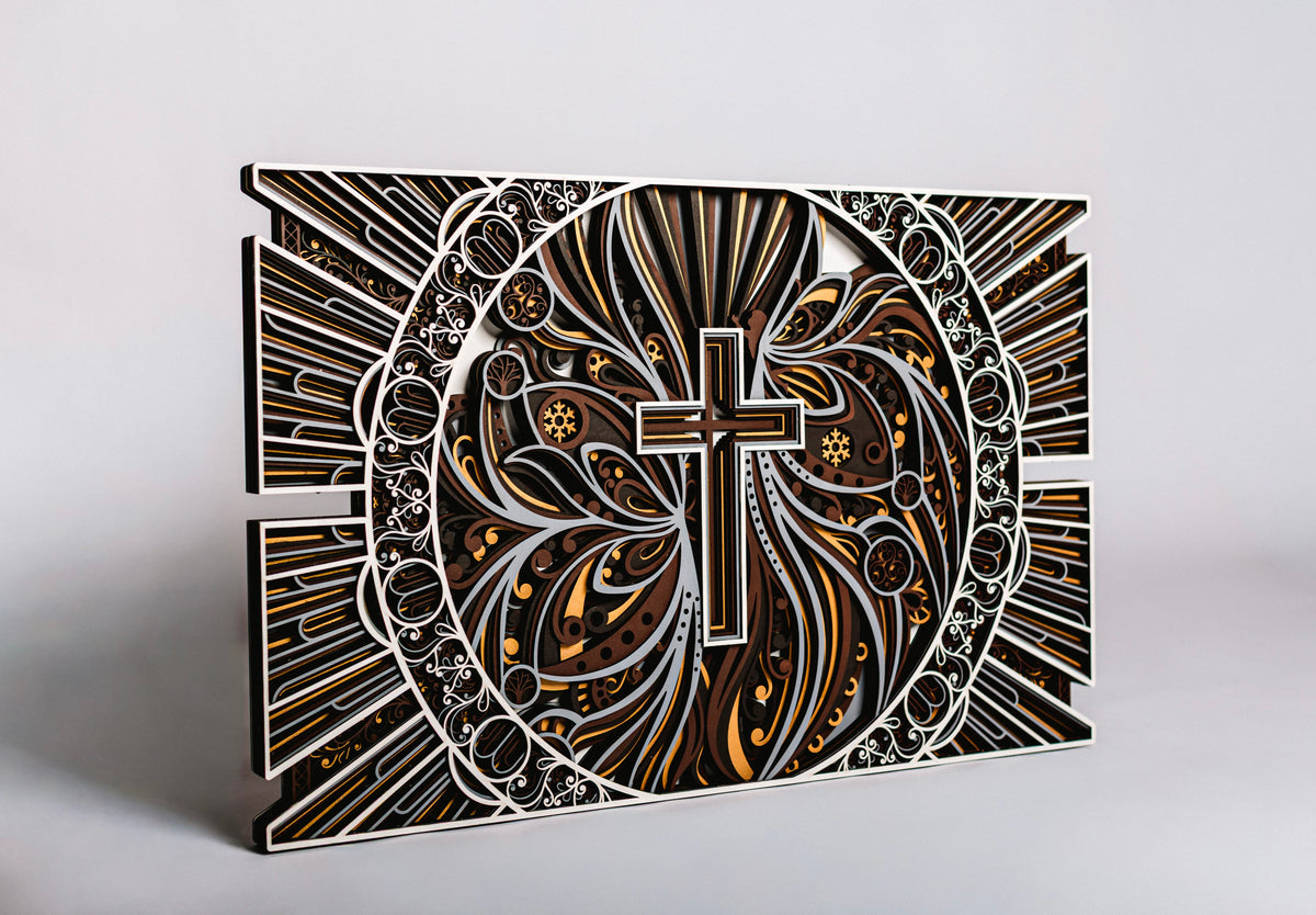 9-Layer Premium 3D Cross Wall Art