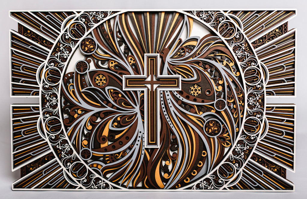 9-Layer Premium 3D Cross Wall Art