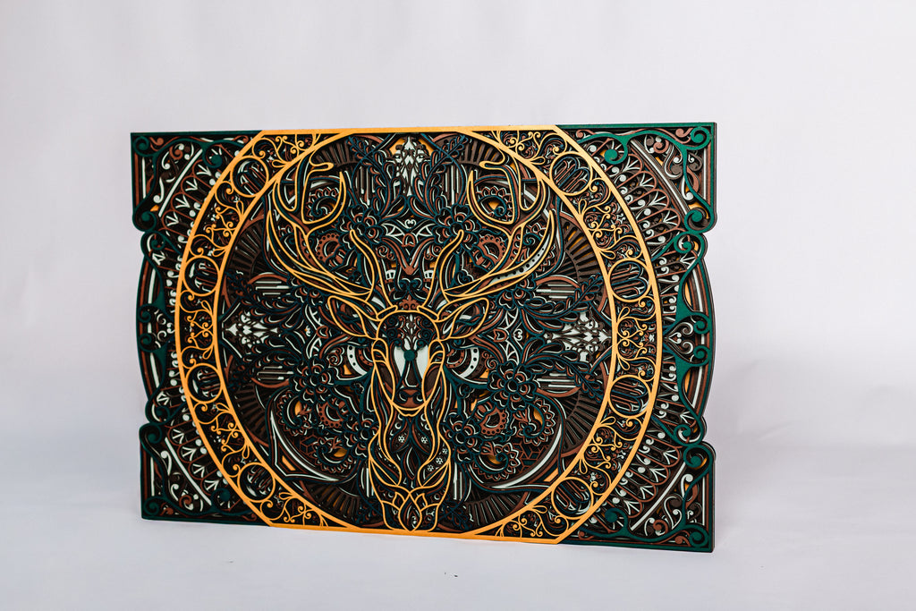 9-Layer Premium 3D Deer Wall Art
