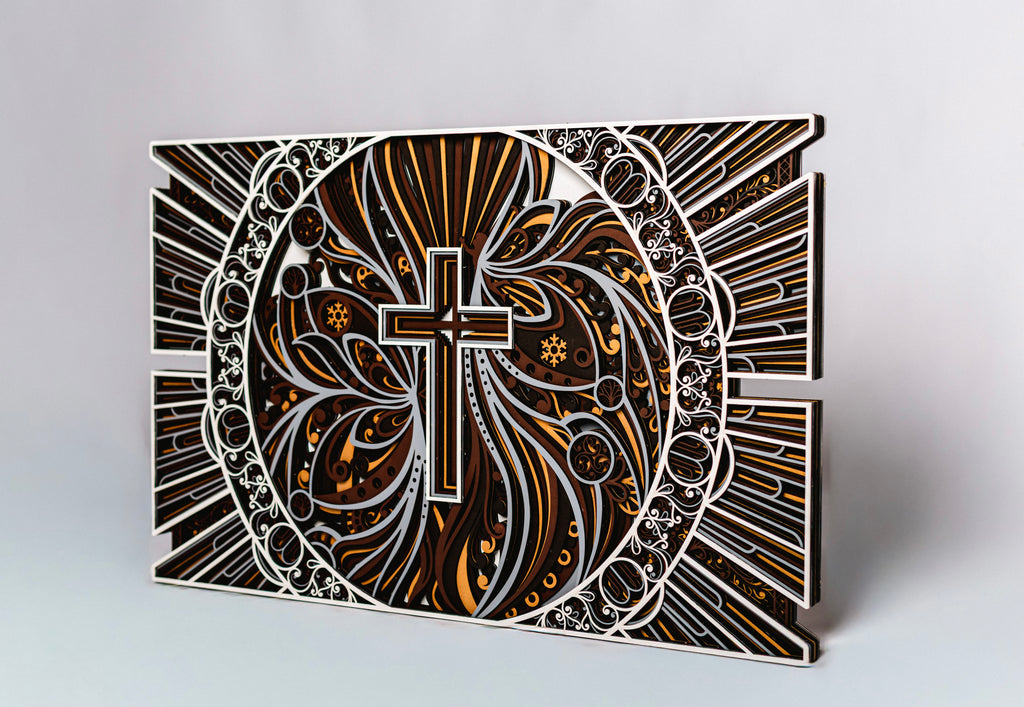 9-Layer Premium 3D Cross Wall Art