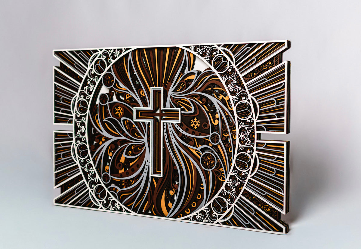9-Layer Premium 3D Cross Wall Art
