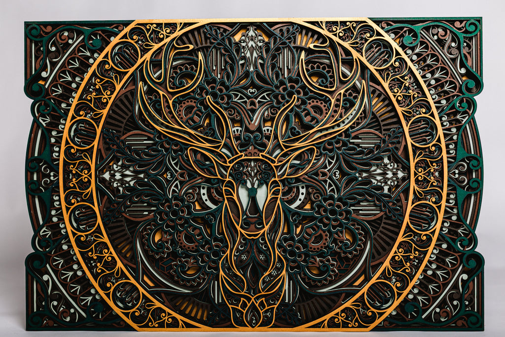 9-Layer Premium 3D Deer Wall Art